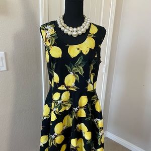 Yellow and black dress